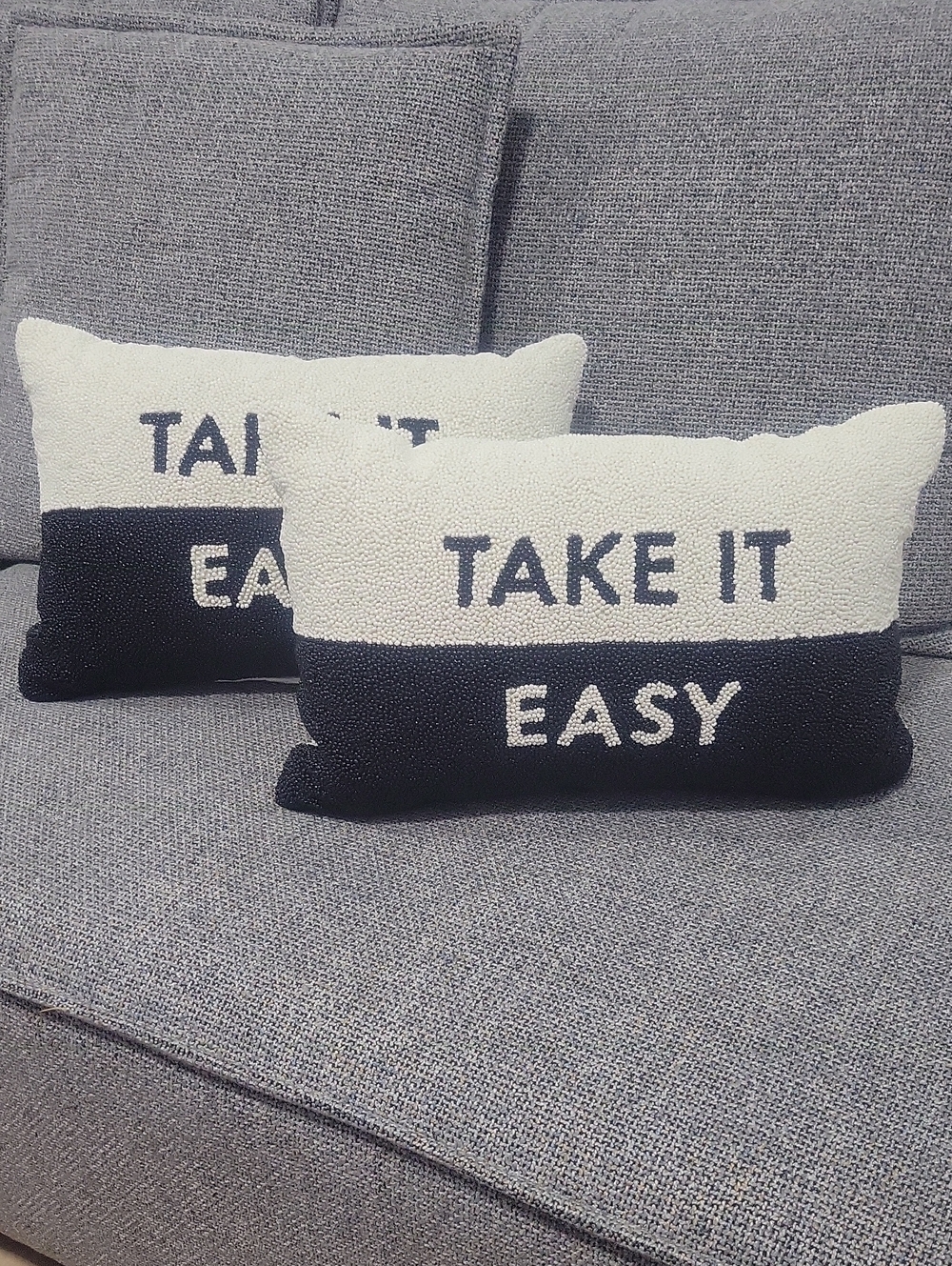 KATE SPADE NY x TARGET 'Take It Easy' Beaded Lumbar Throw Pillow Black/Cream (2) - Picture 9 of 9